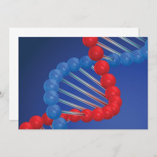 DNA-streng uitnodigingen (Voorkant / Achterkant)