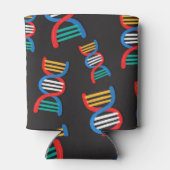 DNA-strengen, wetenschappelijk patroonontwerp. Blikjeskoeler (Achterkant)