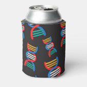 DNA-strengen, wetenschappelijk patroonontwerp. Blikjeskoeler (Blikje Achterkant)
