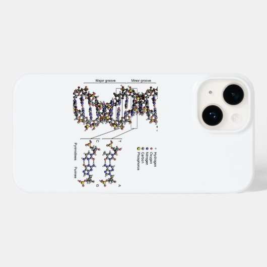DNA-structuur Deoxyribonucleïnezuur basendiagram Case-Mate iPhone Case (Achterkant (horizontaal))