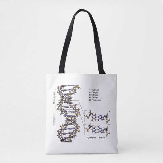 DNA-structuur Deoxyribonucleïnezuur basendiagram Tote Bag (Voorkant)