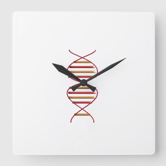 DNA-symbool wandklok (Voorkant)