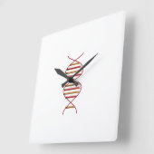 DNA-symbool wandklok (Hoek)
