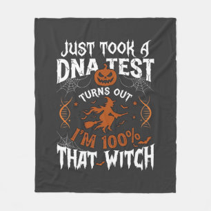 DNA-test heks Halloween pompoen spinnenweb Fleece Deken