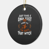DNA-test heks Halloween pompoen spinnenweb Keramisch Ornament (Links)