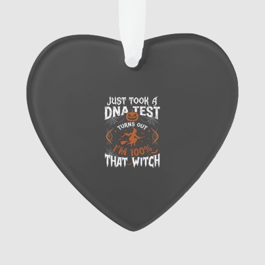 DNA-test heks Halloween pompoen spinnenweb Ornament (voorkant)