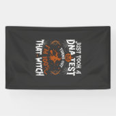 DNA-test heks Halloween pompoen spinnenweb Spandoek (Horizontaal)