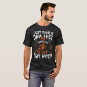 DNA-test heks Halloween pompoen spinnenweb T-shirt (Voorkant volledig)