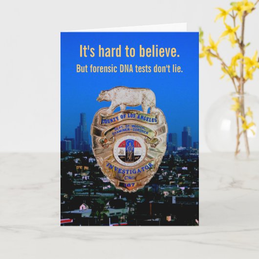 DNA-tests liegen niet! Voor Vaderdag Kaart (Gele Bloem)