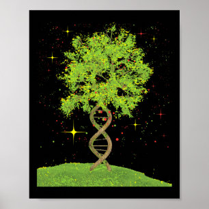DNA Tree - Bioloog Biologie Student Science Earth Poster