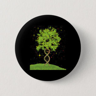 DNA Tree - Bioloog Biologie Student Science Earth Ronde Button 5,7 Cm