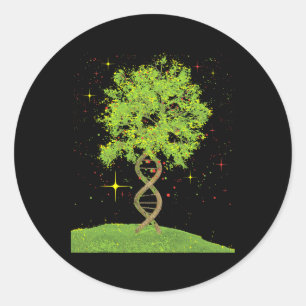 DNA Tree - Bioloog Biologie Student Science Earth Ronde Sticker