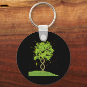 DNA Tree - Bioloog Biologie Student Science Earth Sleutelhanger (Voorkant)