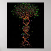 Dna Tree Genetic Funny Earth Day Plant A Tree Life Poster (Voorkant)