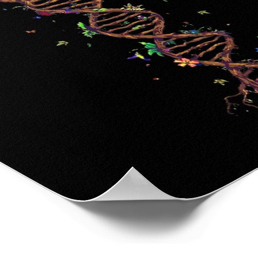 DNA Tree Genetic Funny Earth Day Plant een boomlev Poster (Hoek)