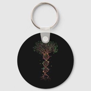 DNA Tree Genetic Funny Earth Day Plant een boomlev Sleutelhanger