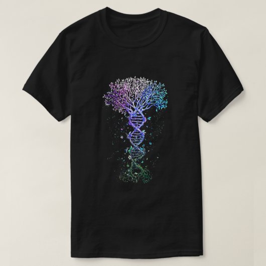 DNA Tree Life Earth Genests Bioloog Science Gif T-shirt (Design voorkant)