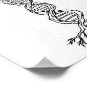 Dna Tree Life Genetics Bioloog Science Earth Day Poster (Hoek)