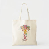 DNA Tree Life Genetics Bioloog Science Earth Day Tote Bag (Voorkant)