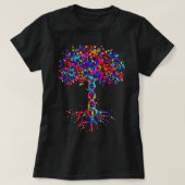DNA Tree Life Waterverf Genetische bioloog Science T-shirt (Design voorkant)