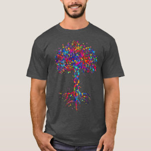 DNA Tree Life Waterverf Genetische bioloog Science T-shirt