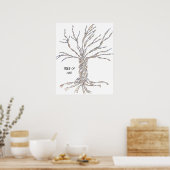 DNA TREE of BLAUW-POSTER Poster (Keuken)