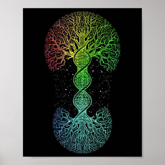 Dna Tree of Life Science of Genetics Earth Day Gen Poster (Voorkant)