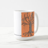 DNA TREE of Tree of Life Gestileerde oranje mok (Voorkant rechts)