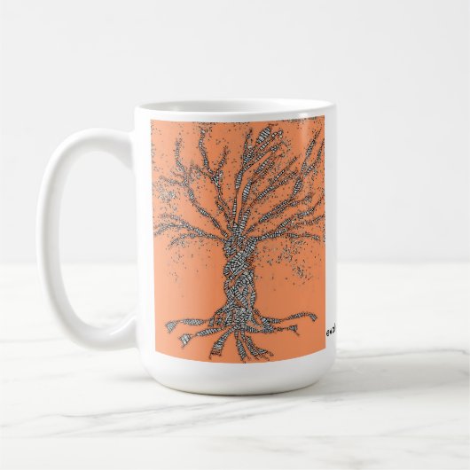 DNA TREE of Tree of Life Gestileerde oranje mok (Links)