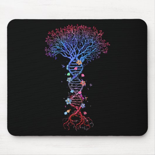 DNA Tree Root Life Genetic Funny Earth Day Awarene Muismat (Voorkant)