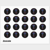 DNA Tree Root Life Genetic Funny Earth Day Awarene Ronde Sticker (Vel)