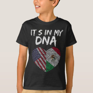 Dna Usa Vlag Amerikaanse Mexicaanse Vlag Mexico T-shirt