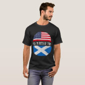 DNA Verenigde Staten Vlag Amerikaanse Mexicaanse v T-shirt (Voorkant volledig)