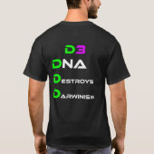 DNA vernietigt het darwinisme T-shirt (Achterkant)
