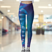 DNA Vingerafdruk ID Medische Wetenschap Blauw Leggings