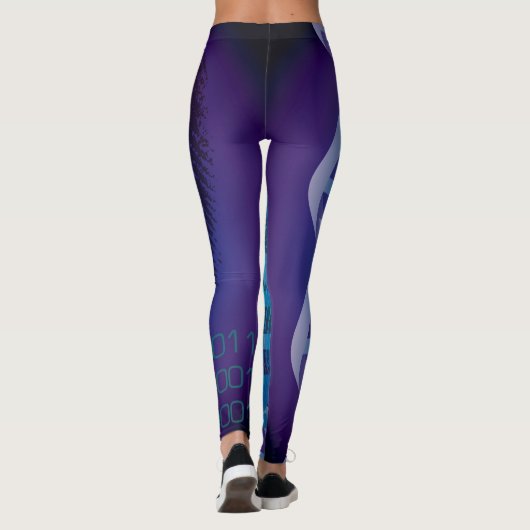 DNA Vingerafdruk ID Medische Wetenschap Blauw Leggings (Achterkant)