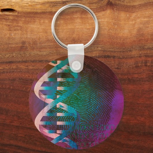 DNA-vingerafdruk kunst Sleutelhanger (Voorkant)