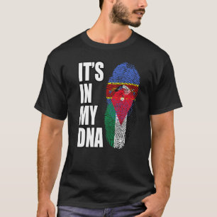 dna-vlag van Swazi en Jordanië T-shirt