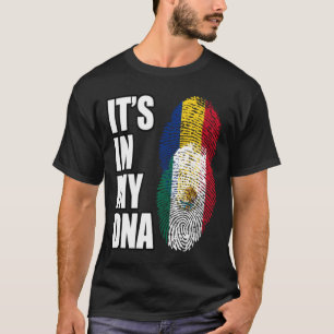 DNA-vlag voor Roemeens en Mexicaans  erfgoed T-shirt
