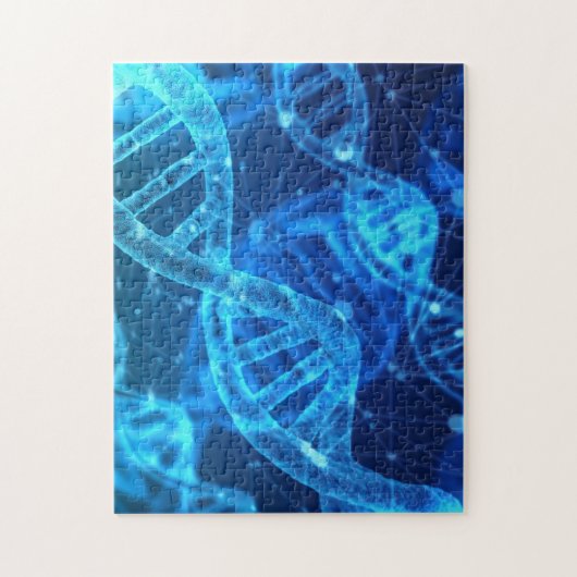 DNA-wetenschap blauwe cg-microscoop Legpuzzel (Verticaal)