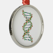 DNA - wetenschap/wetenschapper/biologie Metalen Ornament (Rechts)