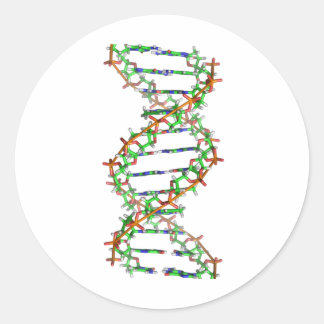 DNA - wetenschap/wetenschapper/biologie Ronde Sticker
