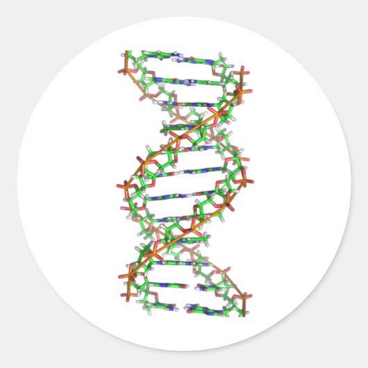 DNA - wetenschap/wetenschapper/biologie Ronde Sticker (Voorkant)