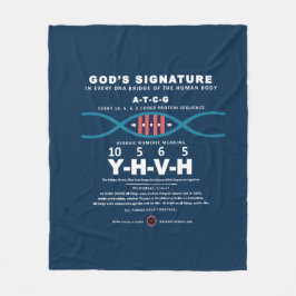 DNA-YHVH-code Fleece Deken