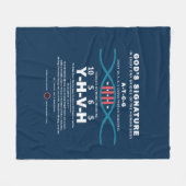 DNA-YHVH-code Fleece Deken (Voorkant (Horizontaal))