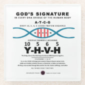 DNA-YHVH-code Glazen Onderzetter (Voorkant)