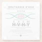 DNA-YHVH-code Glazen Onderzetter (Achterkant)