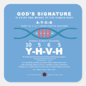 DNA-YHVH-code Vierkante Sticker (Voorkant)