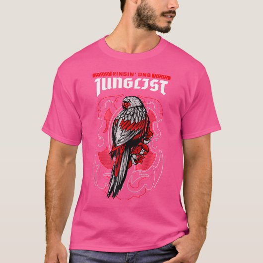 DNB Music Liquid Oerwoud EDM drum en bas T-shirt (Voorkant)