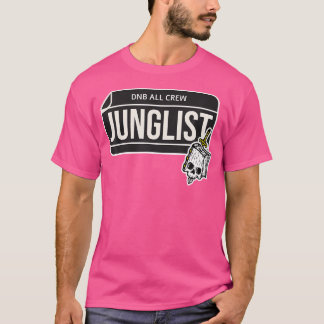 DNB Muziek Vloeibaar Oerwoud EDM Drum en Bass Skul T-shirt